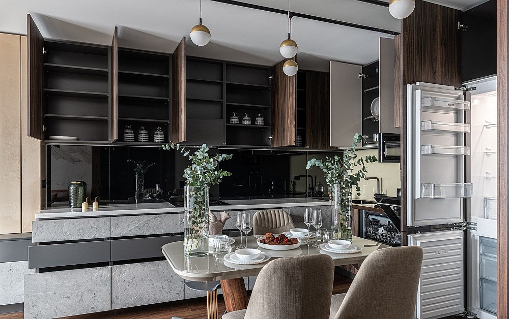 Древесно-песчаная кухня для ТВ-проекта «Квартирный Вопрос»