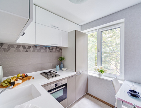 Светлая кухня в Воронеже