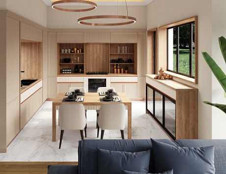 Светлая кухня в Арзамасе