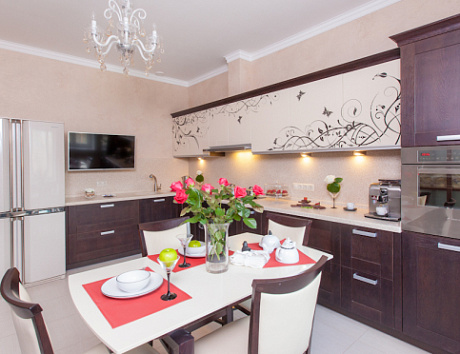 Фотопечать на фасадах кухни