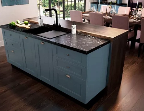 Синяя кухня в Санкт-Петербурге