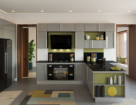 Серая кухня в Нижнем Новгороде