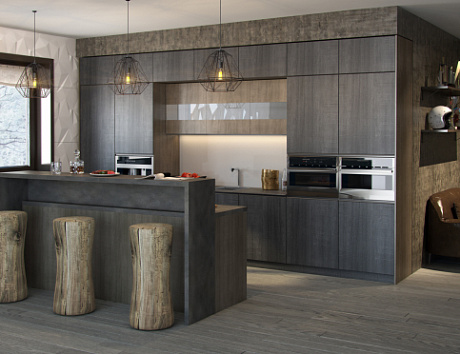 Коричневая кухня в Мурманске