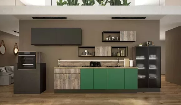 Коричневая кухня в Новосибирске