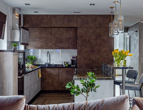 кухня в стиле лофт