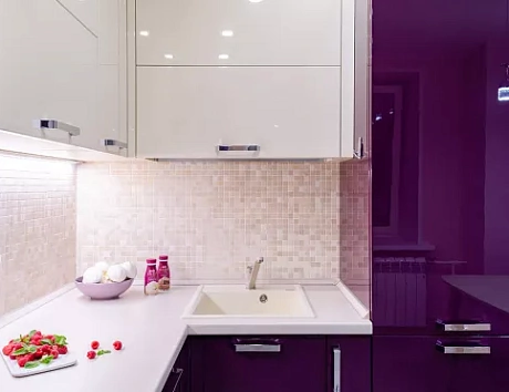 Фиолетовая кухня в Егорьевске