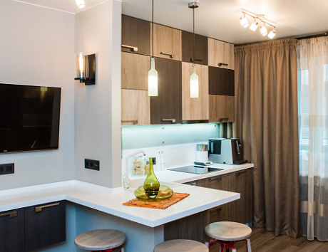 Коричневая кухня в Санкт-Петербурге