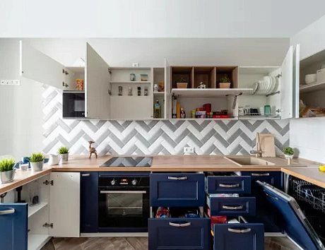 Синяя кухня в Казани