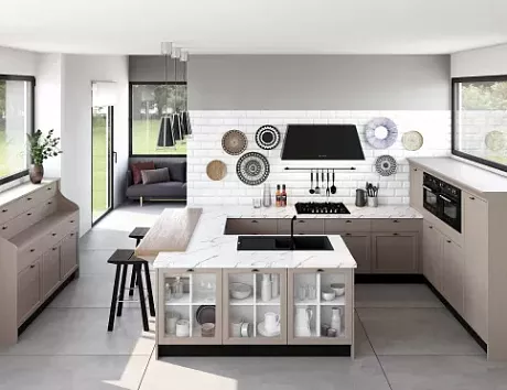 Бежевая кухня в Мурманске