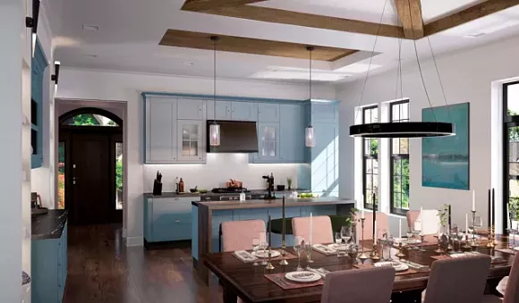 Синяя кухня в Санкт-Петербурге