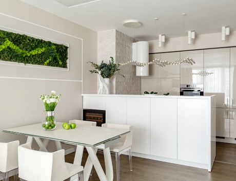 Бежевая кухня в Мурманске