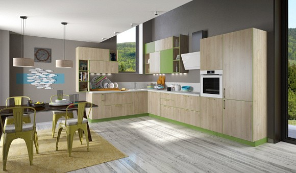 Бежевая кухня в Мурманске