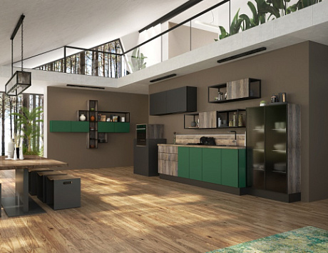 Коричневая кухня в Клину