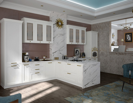 Светлая кухня в Воронеже