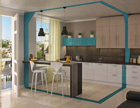 Белая кухня в Липецке