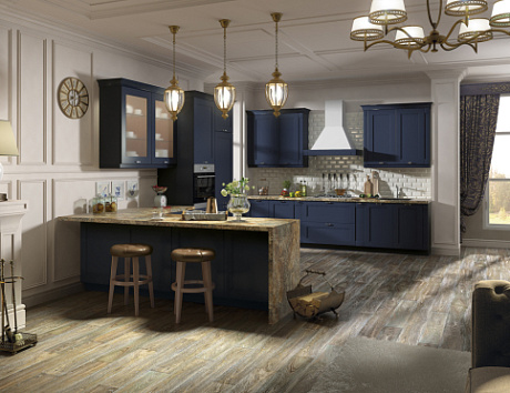 дизайн П-образной кухни