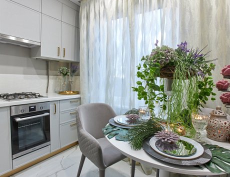 Серая кухня в Клину