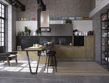 Коричневая кухня в Новосибирске