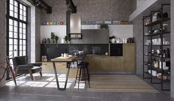 Коричневая кухня в Новосибирске