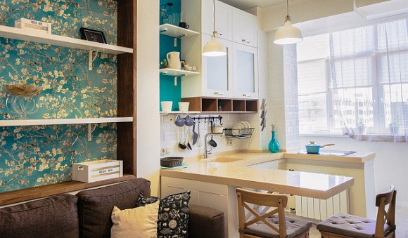 Бежевая кухня в Нальчике