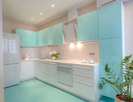 Синяя кухня в Санкт-Петербурге