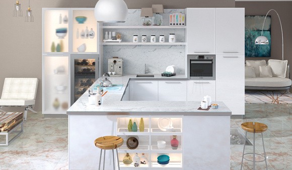 Белая кухня в Липецке