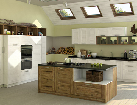 Светлая кухня в Екатеринбурге