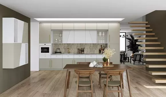 Светлая кухня в Екатеринбурге