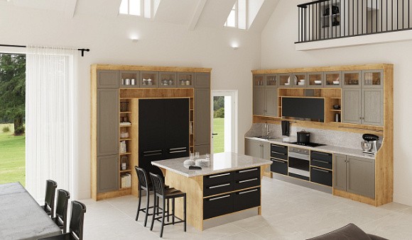 Коричневая кухня в Новосибирске