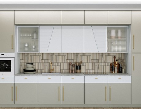 Бежевая кухня в Мурманске