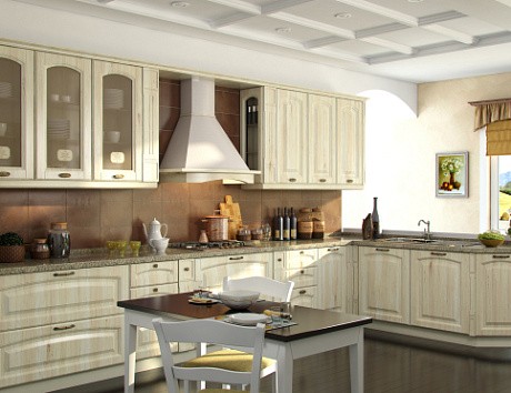 Бежевая кухня в Мурманске