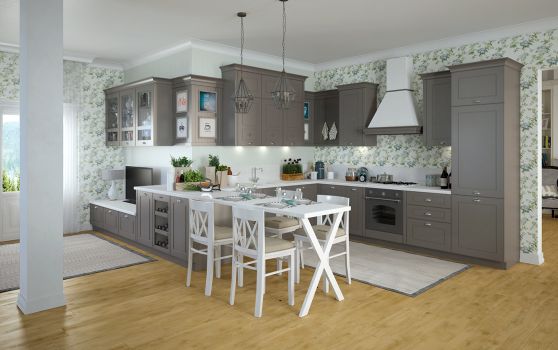 Кухни с вытяжкой